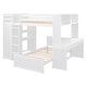 preview thumbnail 4 of 43, Full Loft Bed with a Stand-alone bed, Shelves, Desk and Wardrobe, White
