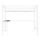 preview thumbnail 15 of 32, Industrial Twin Size Loft Bed with Curved Desk, Heavy-Duty Steel Bed Frame with Powder-coated Finish, Ladder and Guardrail