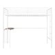 preview thumbnail 11 of 13, Twin Loft Bed with Built-in Desk and Guardrails, White