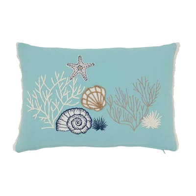 Seashell Serenity Throw Pillow