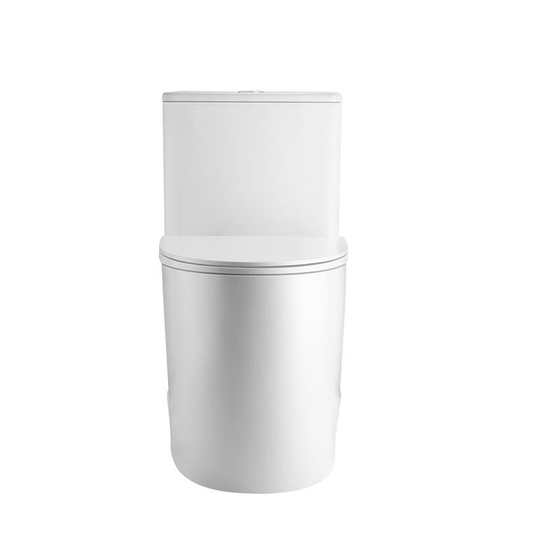 One Piece Toilet with Powerful Flush, Compact Toilet Elongated & ADA Height Seat, Sleek Design Toilet - N/A