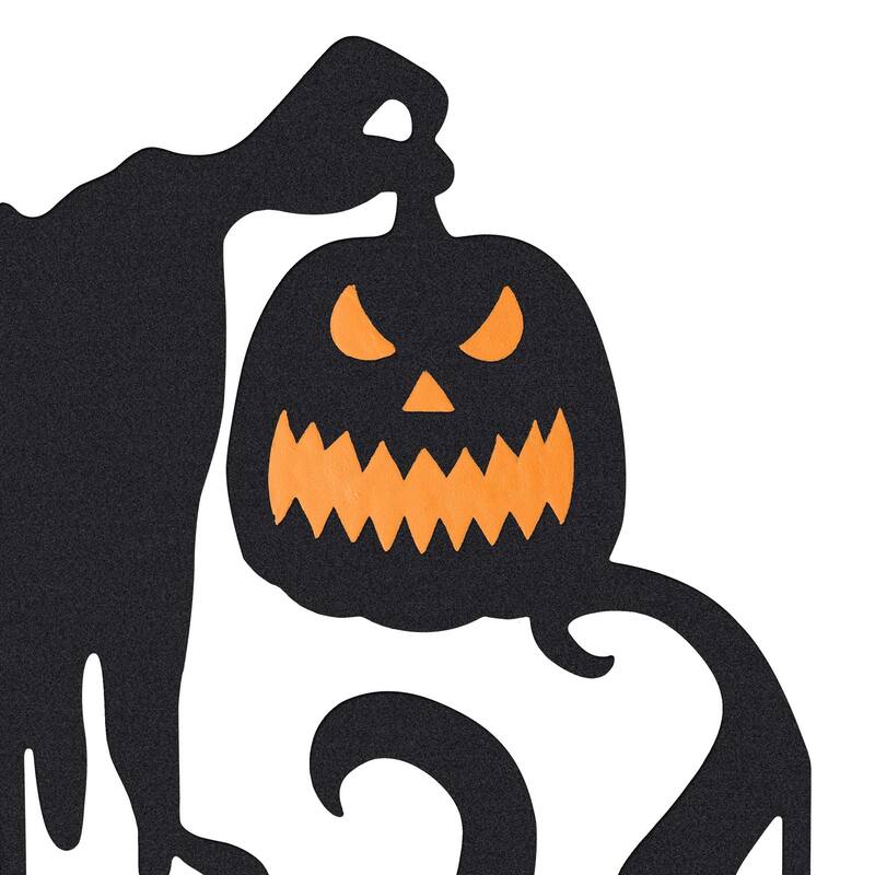 Glitzhome 34.5"H Set of 5 Halloween Metal Silhouette Witches with Cauldron Yard Stake (Two function)