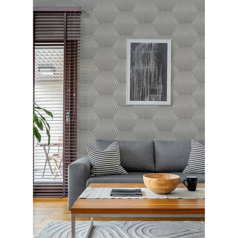 Advantage Lehnmann Taupe Geo Wallpaper