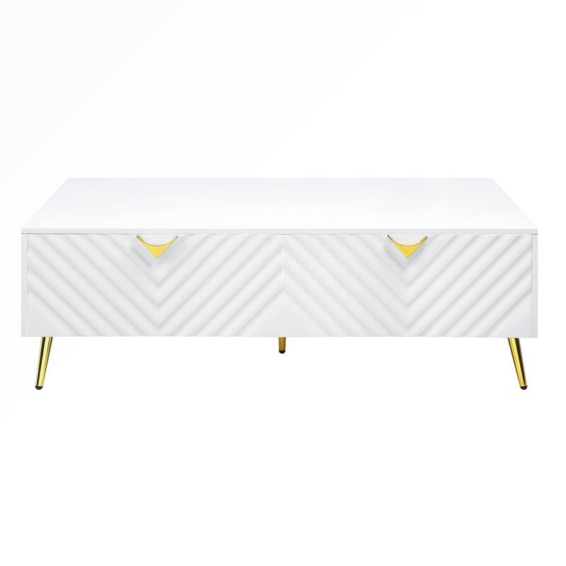 Coffee Table, White High Gloss Finish