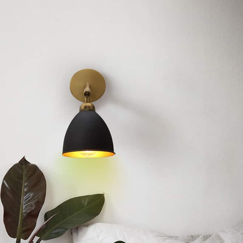 1 Light wall sconce antique-black light bulb metal wall light