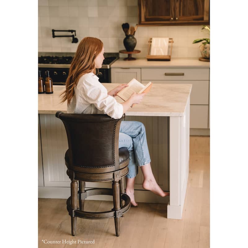 Maven Lane 31" Pullman Swivel Bar Height Kitchen Stool