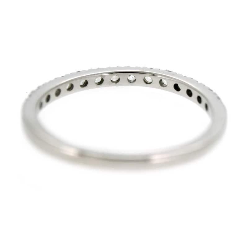 925 Sterling Silver White Natural Zircon Half Eternity Ring