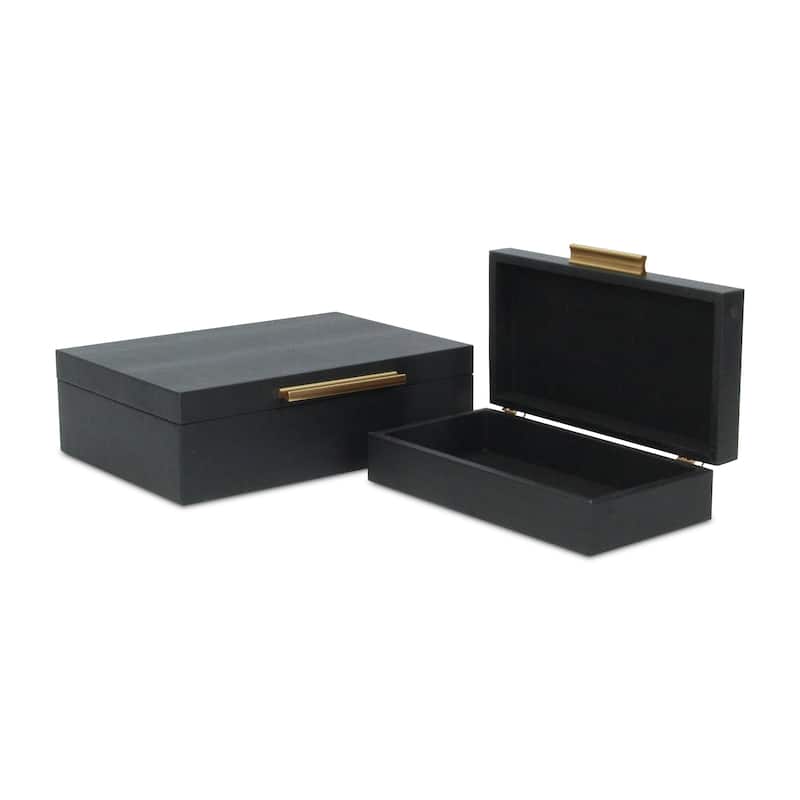 Lusan Black Vinyl Decorative Box Set