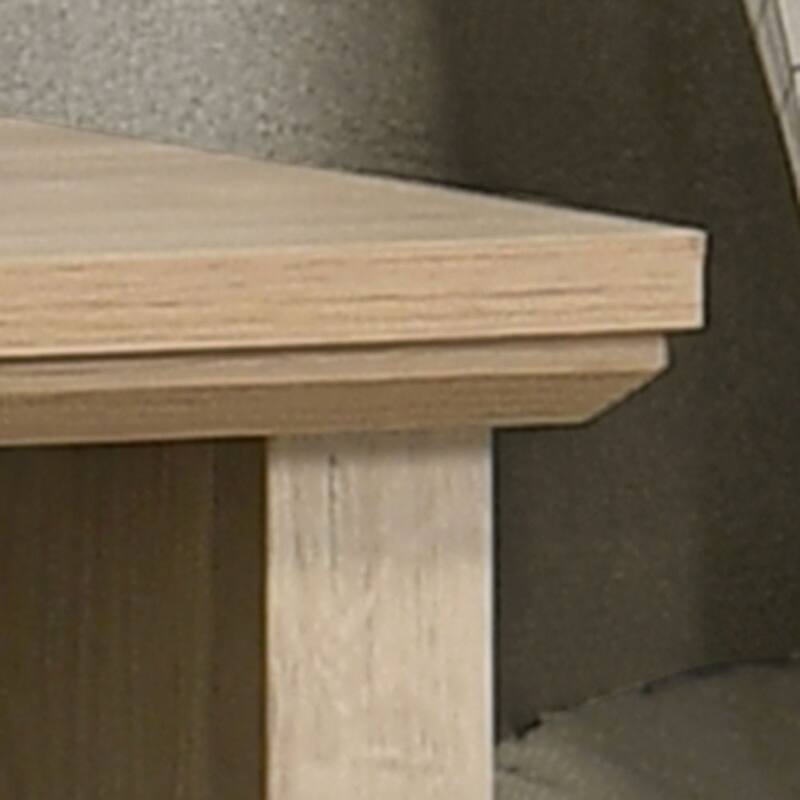 22inch Light Oak Nightstand with 2 Drawers and USB Charging Ports