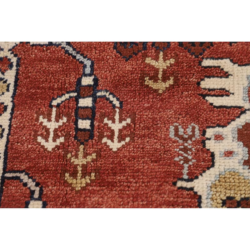 Tabriz Indian Area Rug Handmade Traditional Orange Wool Carpet - 7'11"x 10'1"