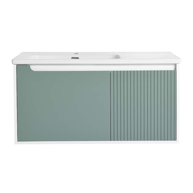 Topcraft Wall-Mounted Bathroom Vanity With Sink