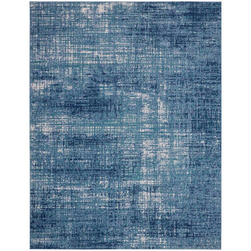 Calvin Klein River Flow Contemporary Abstract Blue Area Rug