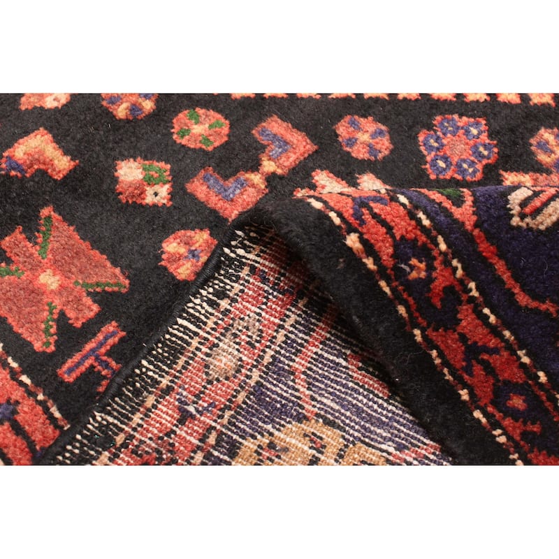 ECARPETGALLERY Hand-knotted Konya Anatolian Black Wool Rug - 4'8 x 6'11