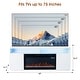 preview thumbnail 5 of 13, 68" Modern RGB LED White TV Stands Console with 36" Fireplace