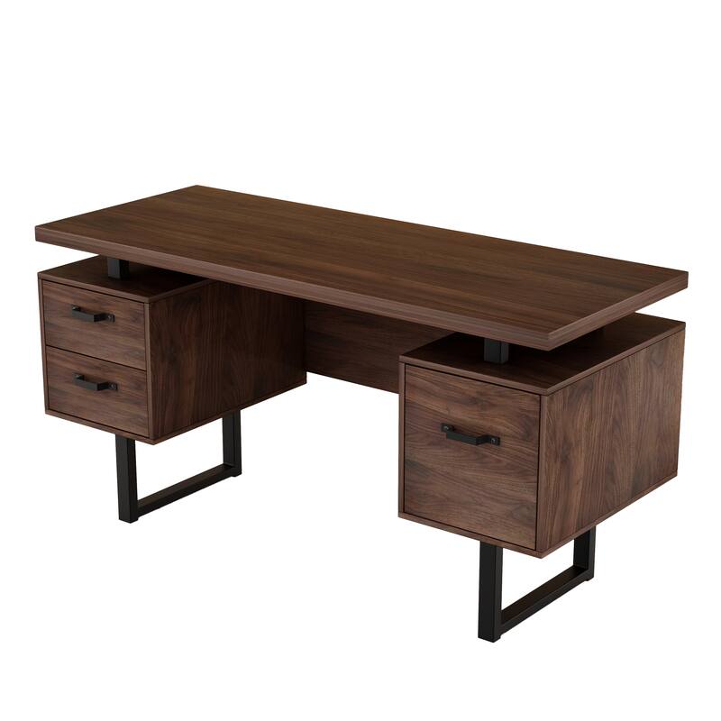 Home Office Computer Desk with Drawers 59 inch