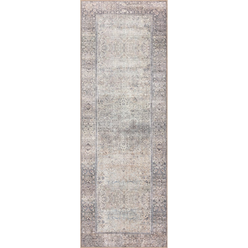 Alexander Home Sophia Printed Vintage Botanical Area Rug
