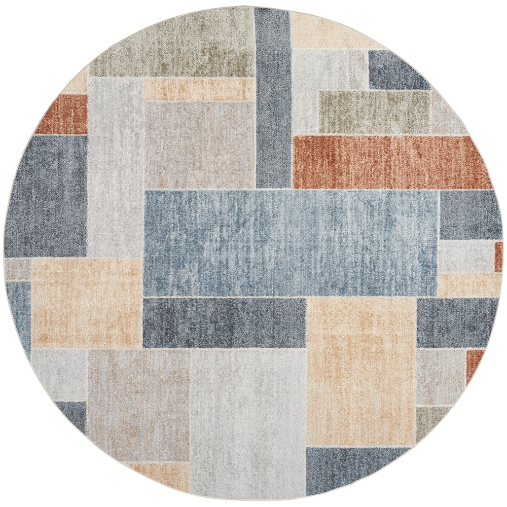 Nourison Astra Machine Washable Paneled Area Rug