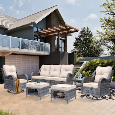 Wicker Patio Furniture Set-Outdoor Patio Conversation Seating Sets