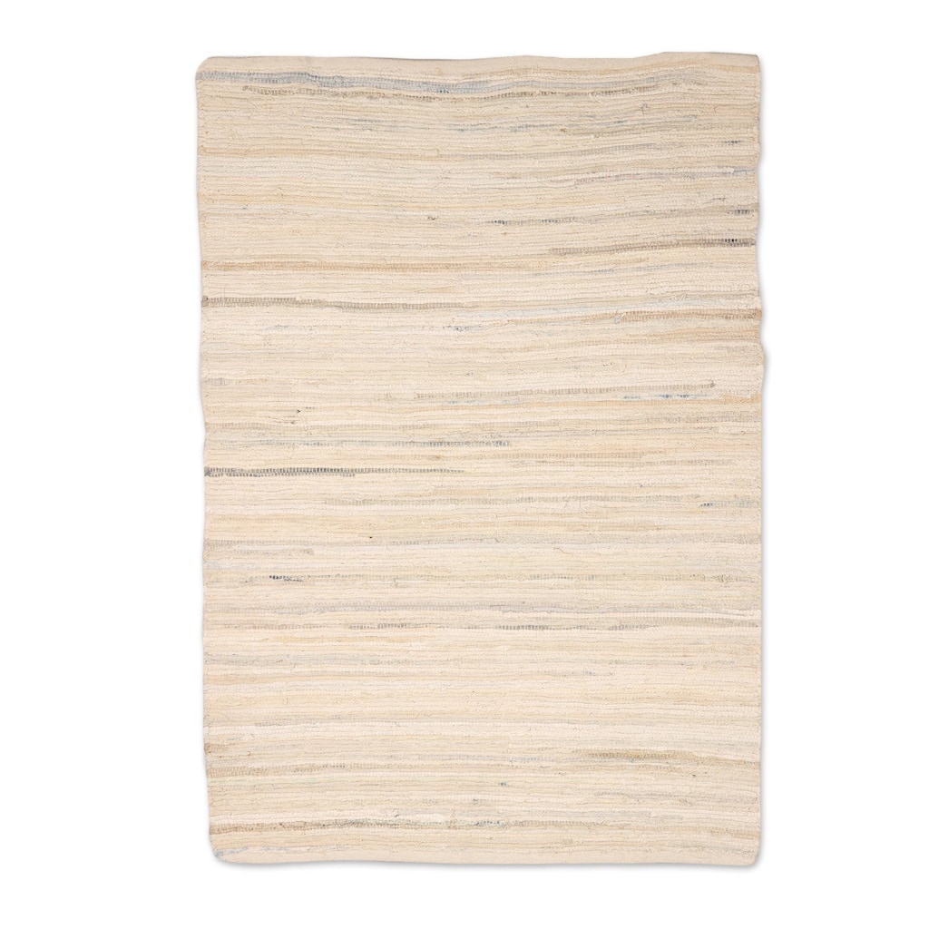 Novica Handmade Subdued Style Recycled Cotton Area Rug (3X4.5) - 2' x 6' Runner