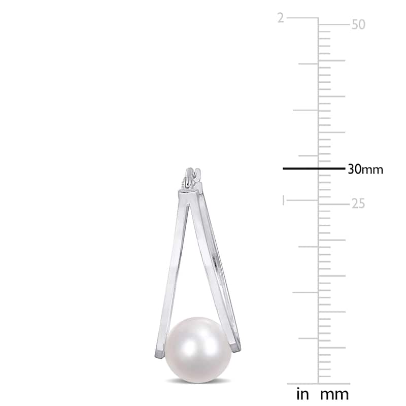 Miadora 8-8.5mm Cultured Freshwater Pearl Earrings in Sterling Silver