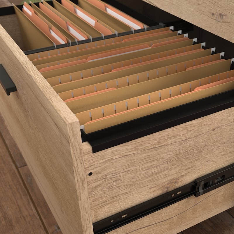 Wood Lateral File with Large Drawers