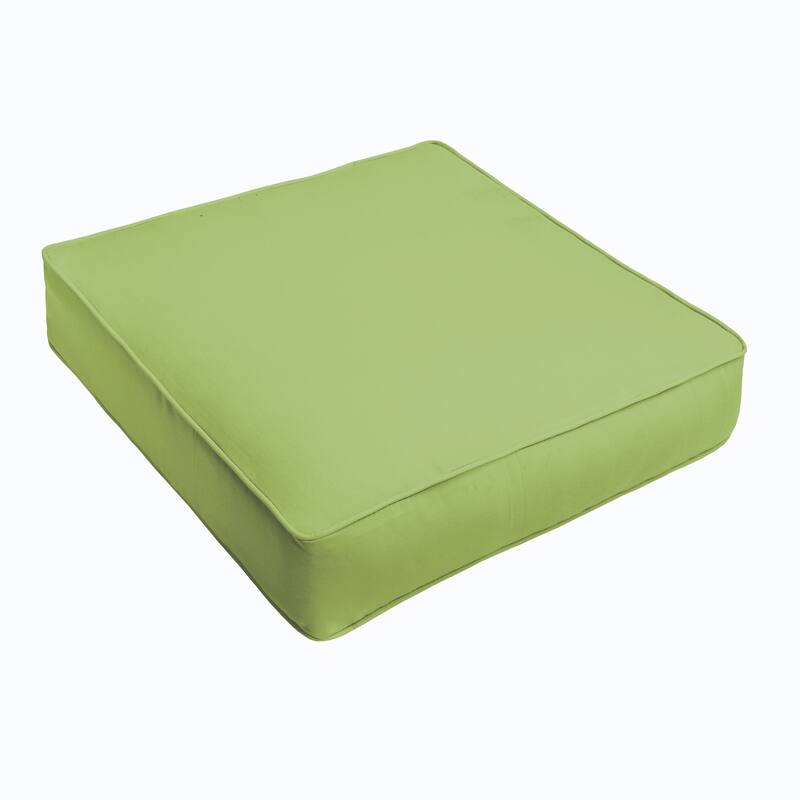 Sorra Home Outdoor Round Front Deep Seating Cushion - Apple Green - 23.5 in W x 23 in D x 5 in H