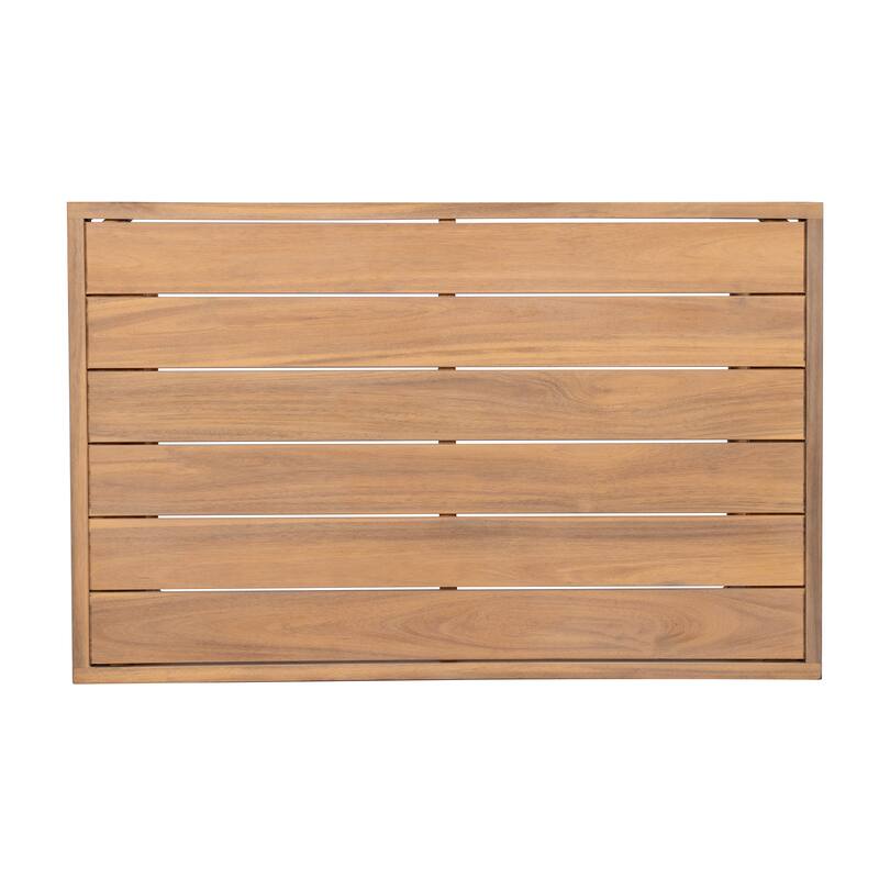 Christopher Knight Home - Delano Outdoor Acacia Wood L-Shaped Sectional Set