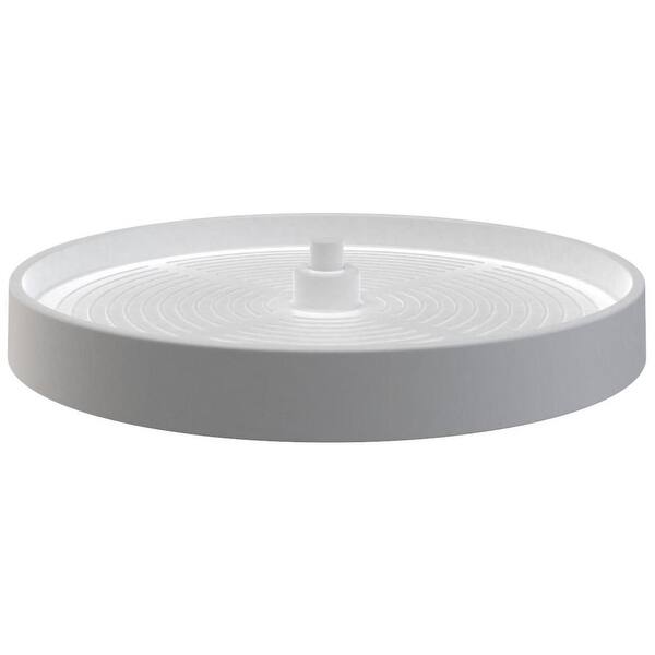 slide 2 of 5, Rev-A-Shelf Lazy Daisy Polymer 18 Inch Full Circle Single Lazy Susan White