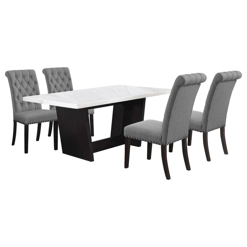 Sherry Rectangular Marble Top Dining Set