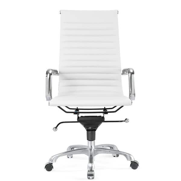 Trixie High-back office chair with Arm - White - N/A - Bed Bath ...