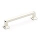 preview thumbnail 7 of 10, Schaub and Company Menlo Park 4" Center to Center Cabinet Handle Polished Nickel
