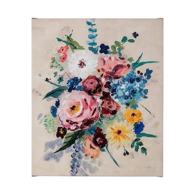 Farmhouse Flowers I (40 x 50) Canvas Art Print