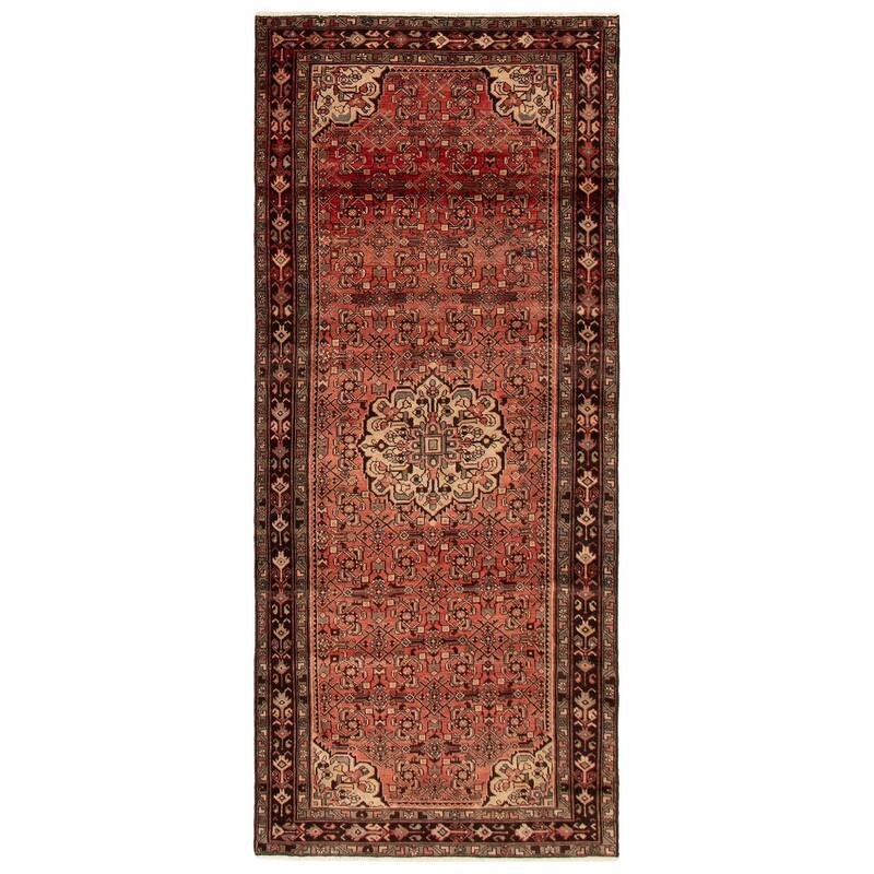 ECARPETGALLERY Hand-knotted Andelz Red Wool Rug - 4'1 x 9'5 - Red - 4'1 x 9'5