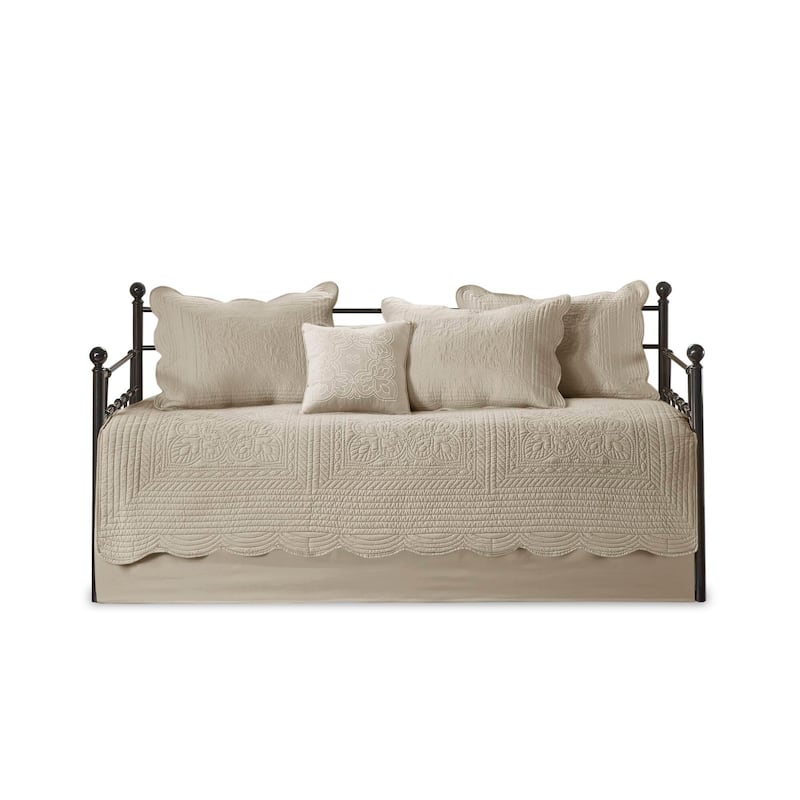 Madison Park Venice 6 Piece Scalloped Edge Daybed Cover Set