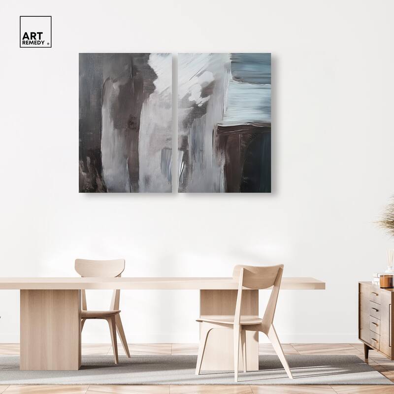 Monochrome Mood I Canvas Set of 2 by Art Remedy, Gallery Wrapped