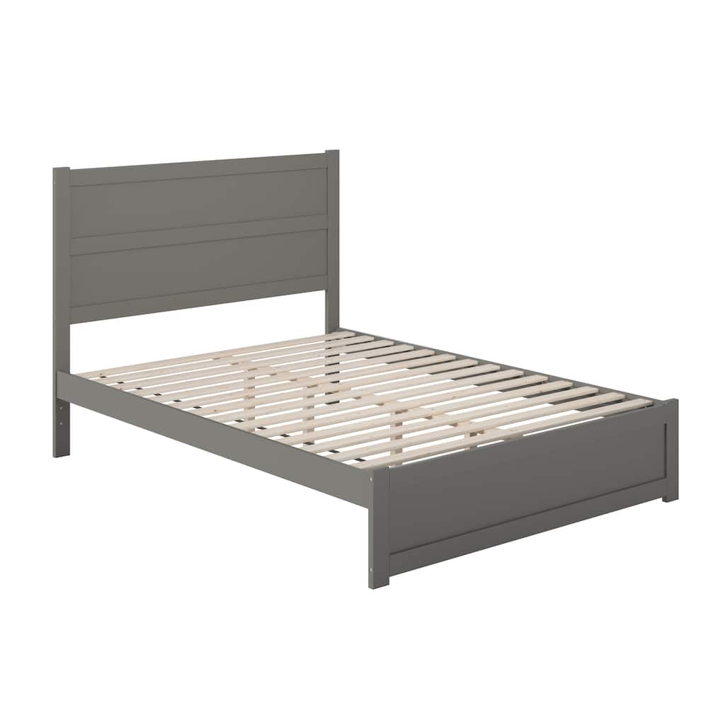 NoHo Queen Platform Bed with Matching Footboard in Grey