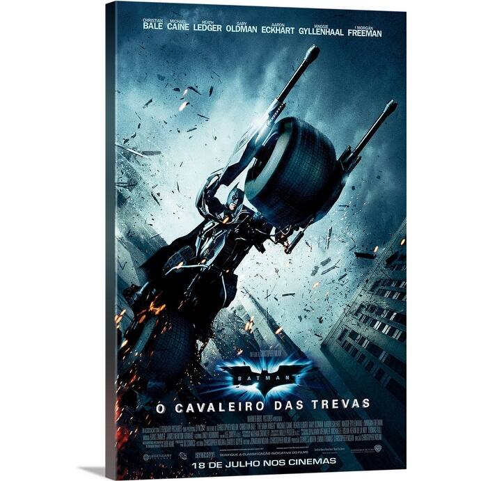 "The Dark Knight (2008) - Movie Poster - Brazilian" Canvas Wall Art