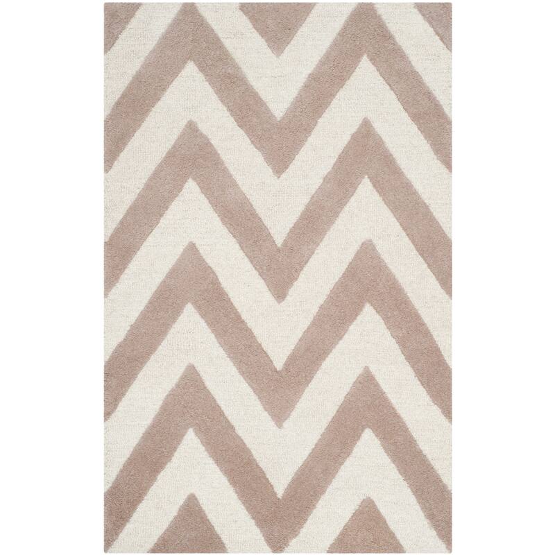 SAFAVIEH Handmade Cambridge Hicran Modern Moroccan Wool Rug - 2'6" x 4' - Beige/Ivory