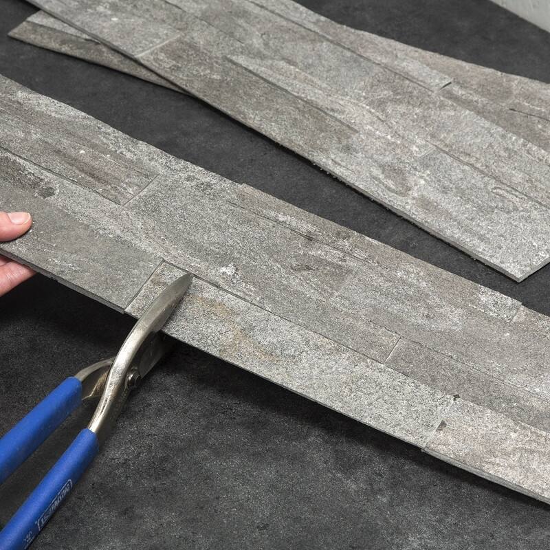 Aspect Peel and Stick Raised Stone Overlay Kitchen Backsplash Panel