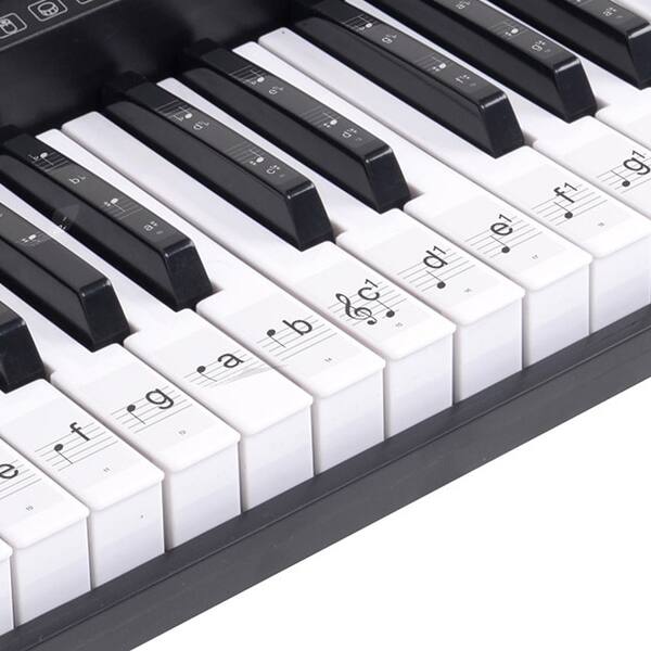 Shop Electronic Piano With Stand Stool Headphones Microphone Sticker Overstock 22890385