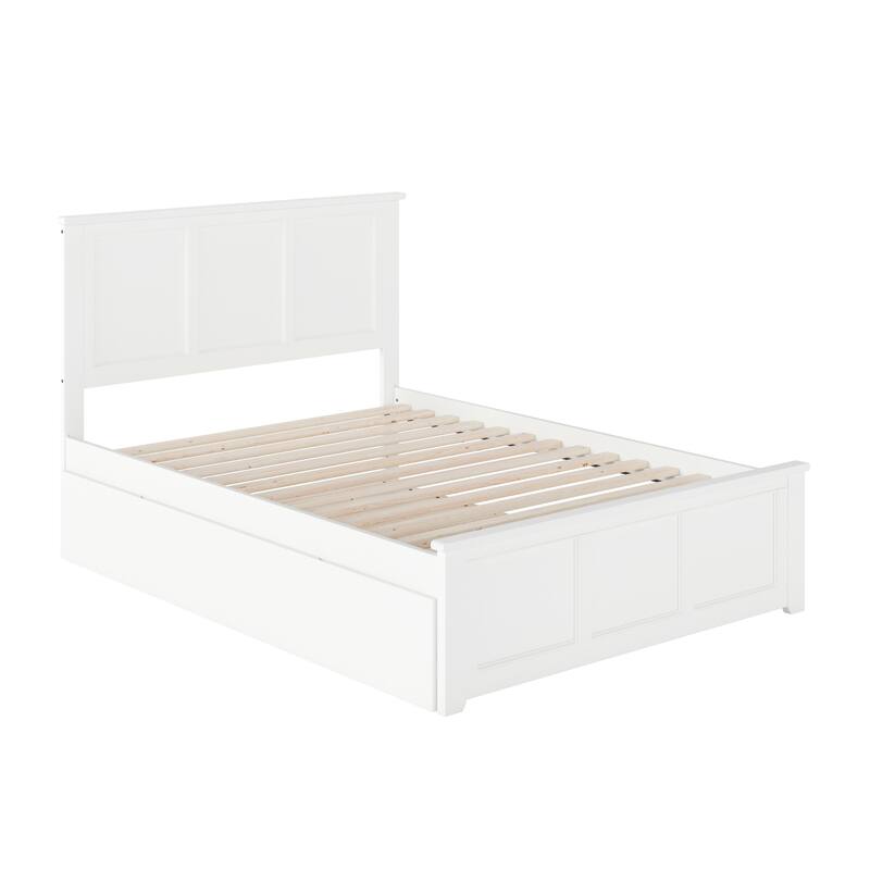 AFI Madison Full Size Platform Bed with Matching Footboard & Full Trundle