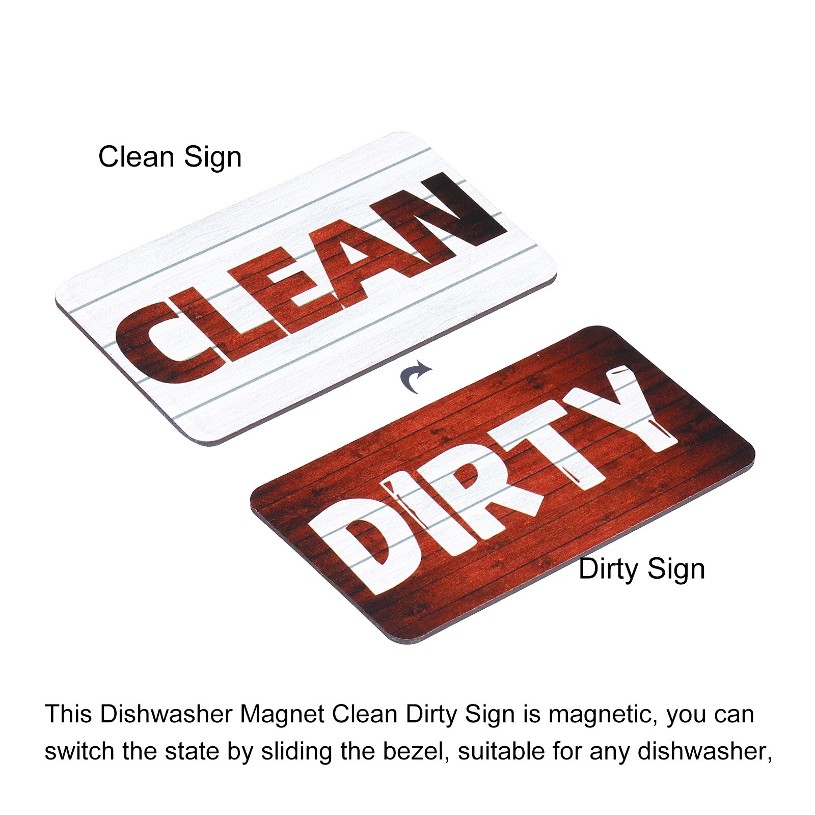 Stylish Clean Dirty Dishwasher Magnet Sign Kitchen Decor