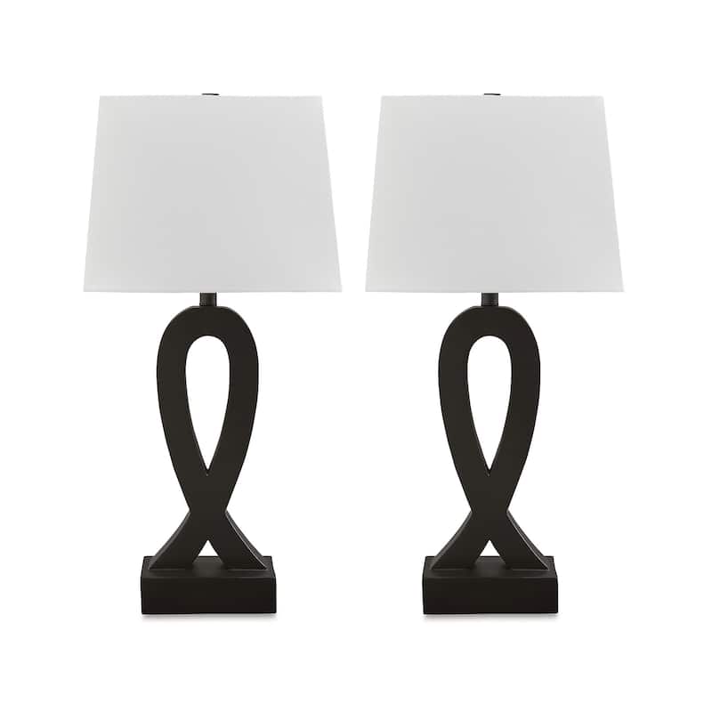 Signature Design by Ashley Markellton Black Table Lamp (Set of 2) - 14"W x 9"D x 29"H