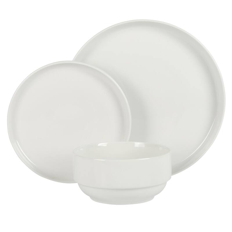 Gibson Home Rothenberg Stackable 18-Piece Porcelain Dinnerware Set