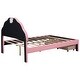 preview thumbnail 37 of 48, Seashell-Shaped Platform Bed Frame with 2 Drawers & LED