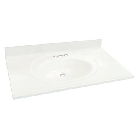 Transolid Cultured Marble 31-in x 22-in Vanity Top - 31-in x 22-in