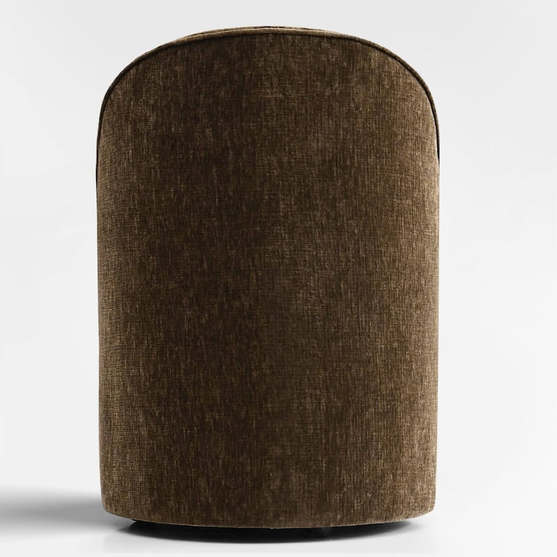 Upholstered Chenille Office Chair with Wheels