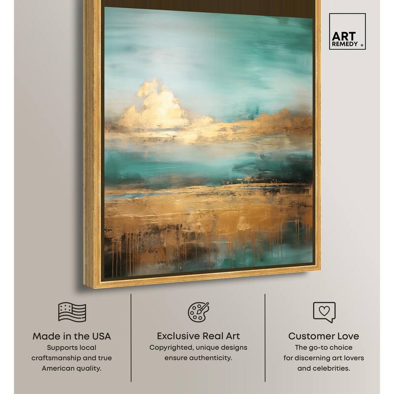 Cloudscape in Gold II Canvas by Art Remedy