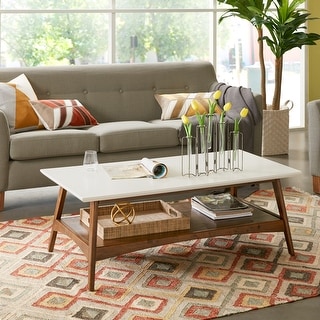 Madison Park Parker Mid-century Coffee Table with Storage Shelf