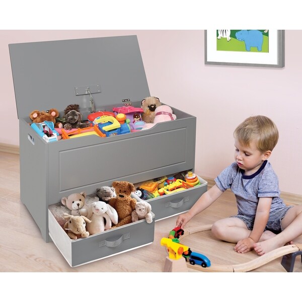 Taylor Olive Verbena Toy and Storage Box with Two Baskets On Sale Bed Bath Beyond 26980738